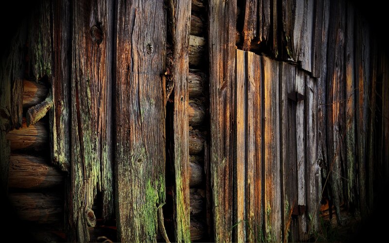 Weathered Wooden Planks — Brown, Dramatic, Photograph