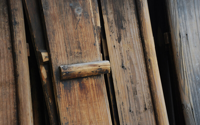 Weathered Wooden Planks — Brown