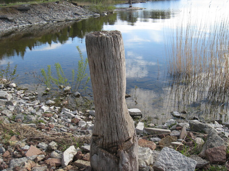 Weathered Wooden Post — Brown, Calm