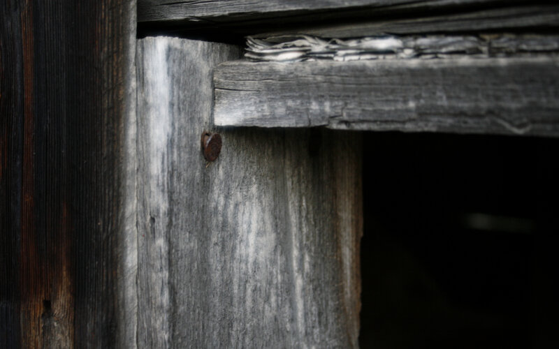 weathered wooden structure