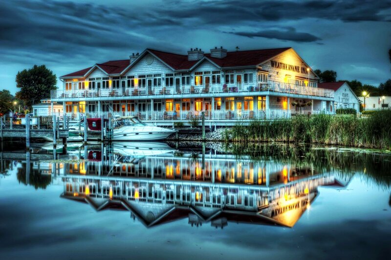 Weathervane Inn Building — Blue, Dramatic