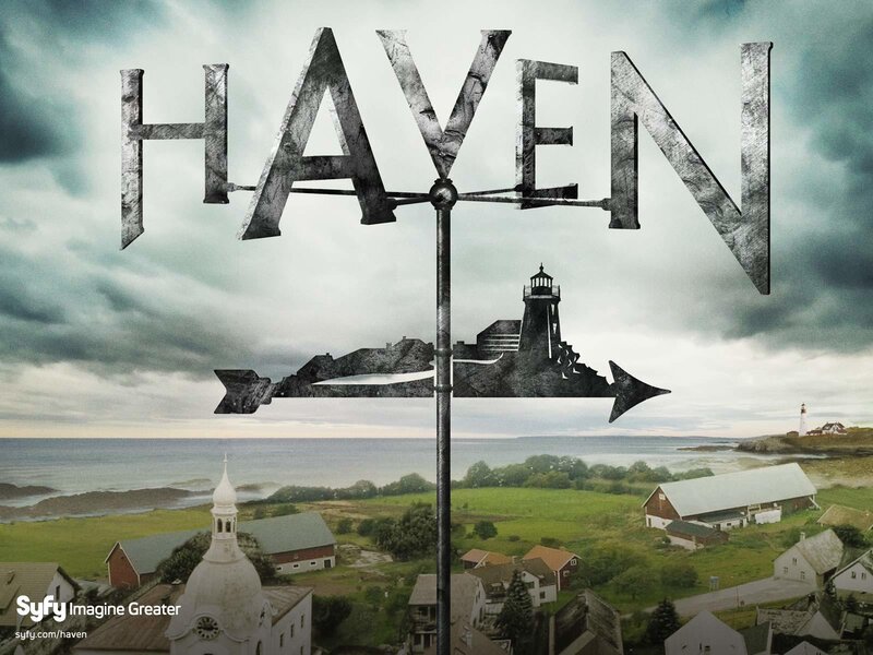 Weathervane over Coastal Town