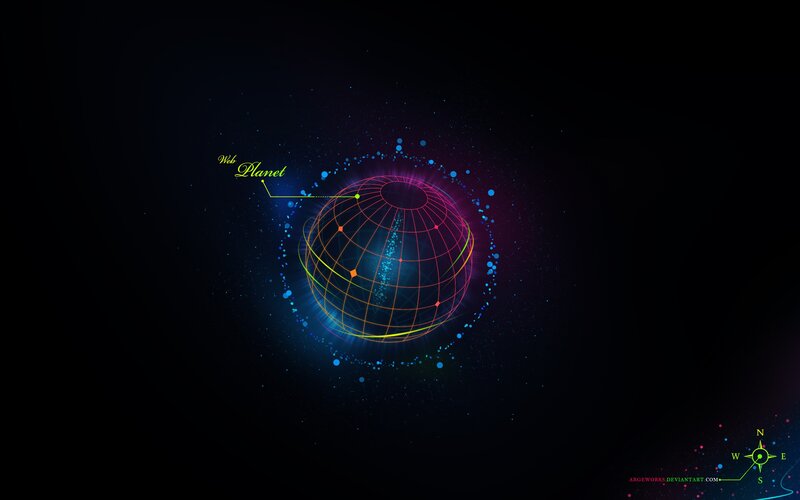 Web Planet digital artwork