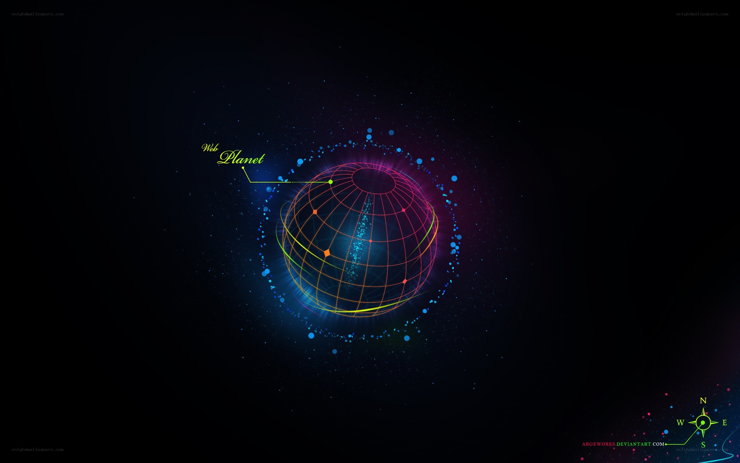 Web Planet digital artwork