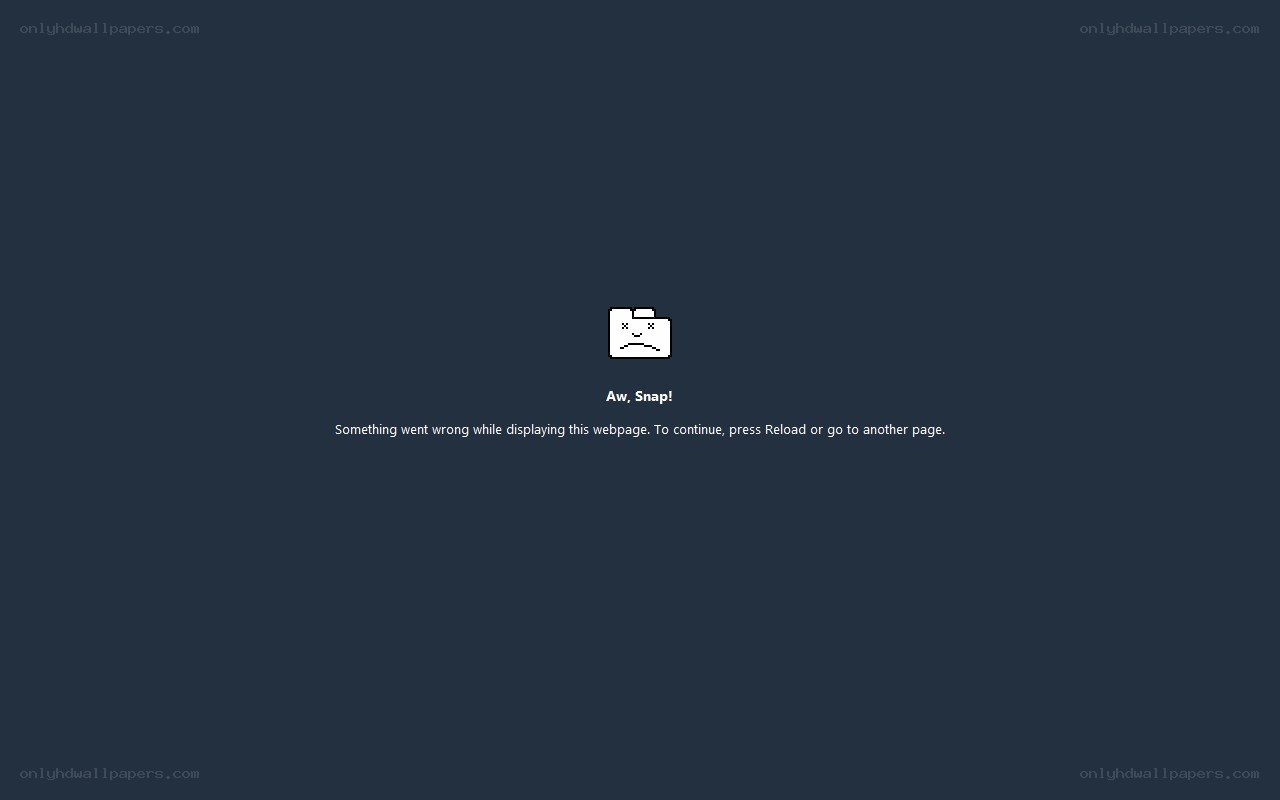 Webpage error screen
