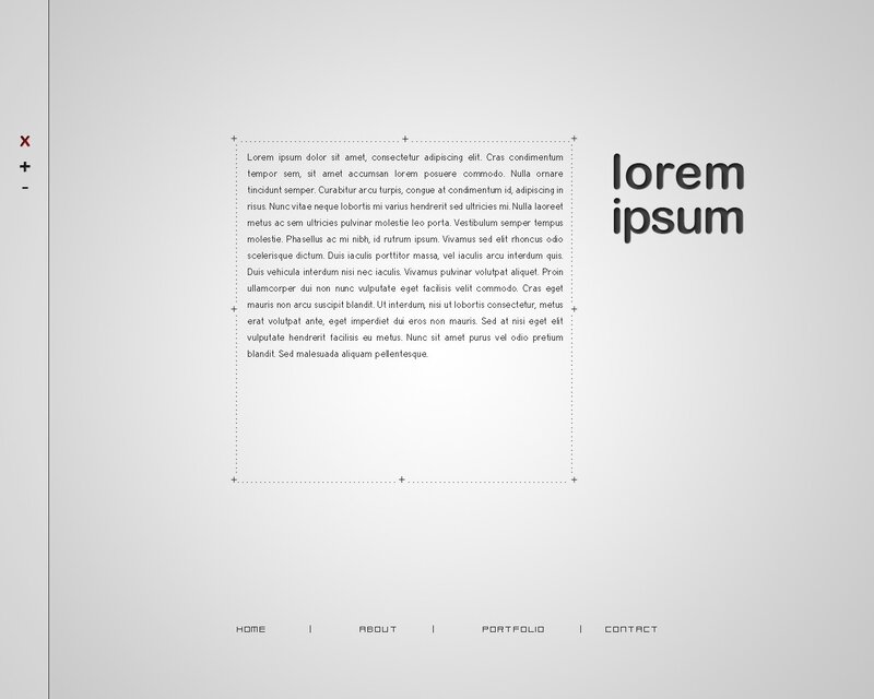website layout with lorem ipsum