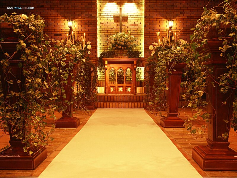 Wedding Aisle with Flowers