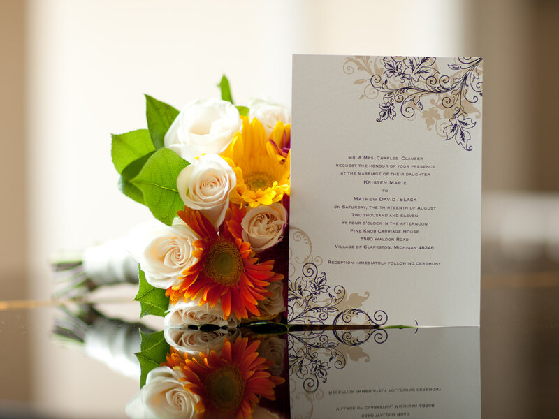 Wedding Bouquet and Invitation