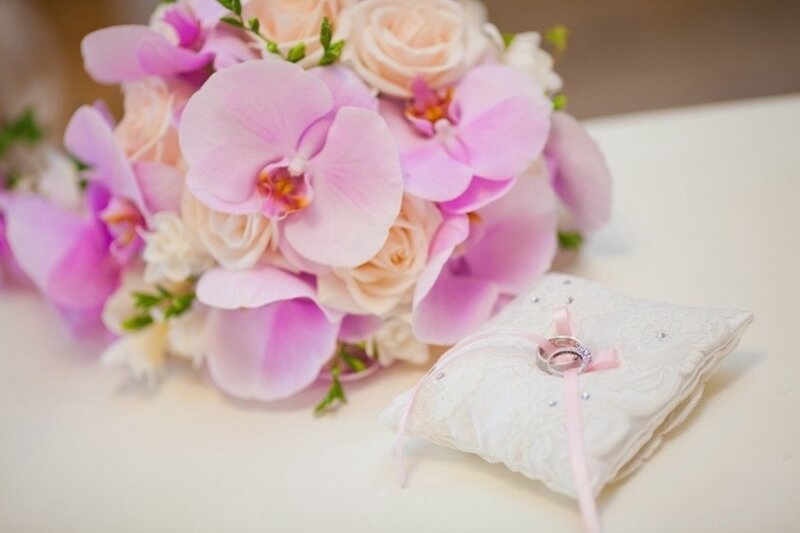 Wedding Bouquet and Ring Pillow