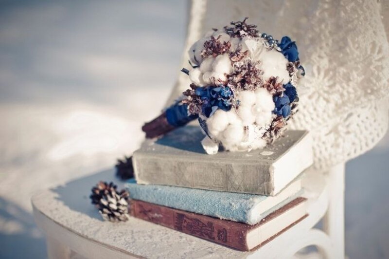 Wedding Bouquet on Books