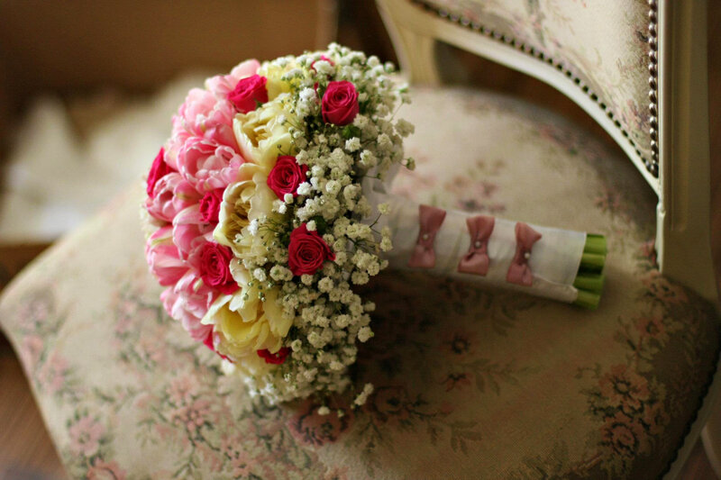Wedding Bouquet on Chair