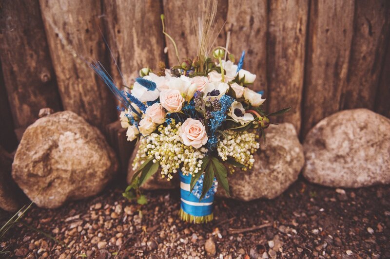 Wedding Bouquet on Ground