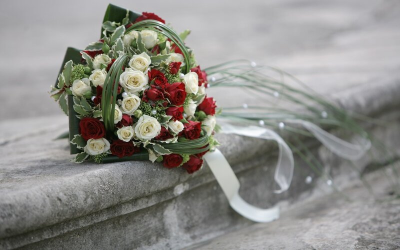Wedding Bouquet on Stone