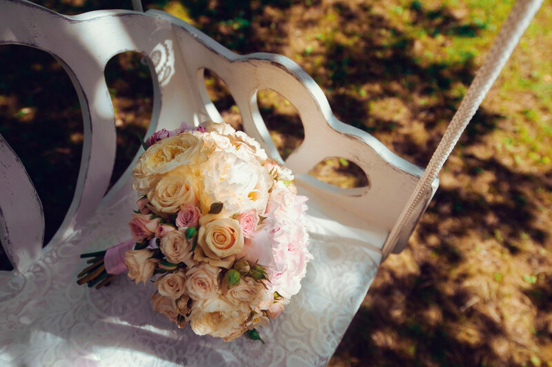 Wedding Bouquet on Swing