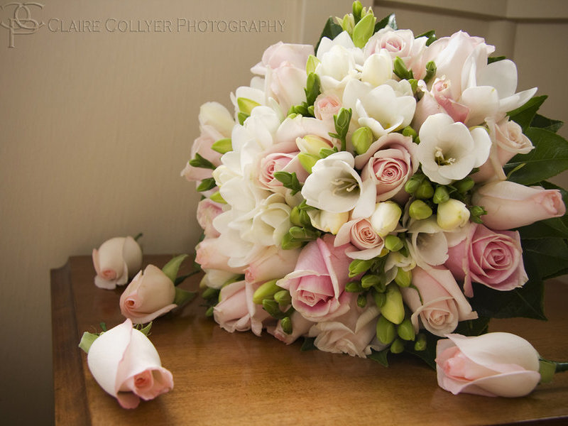 Wedding Bouquet on Table
