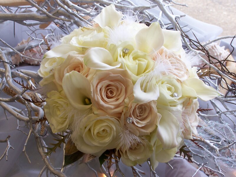 Wedding Bouquet with Feathers