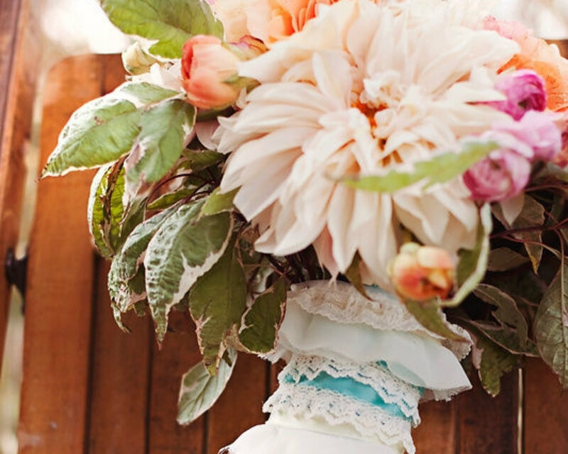 Wedding Bouquet with Flowers — White, Romantic