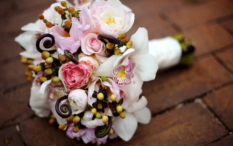 Wedding Bouquet with Orchids