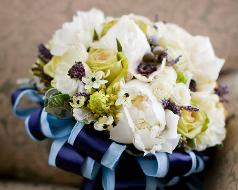 Wedding Bouquet with Ribbons