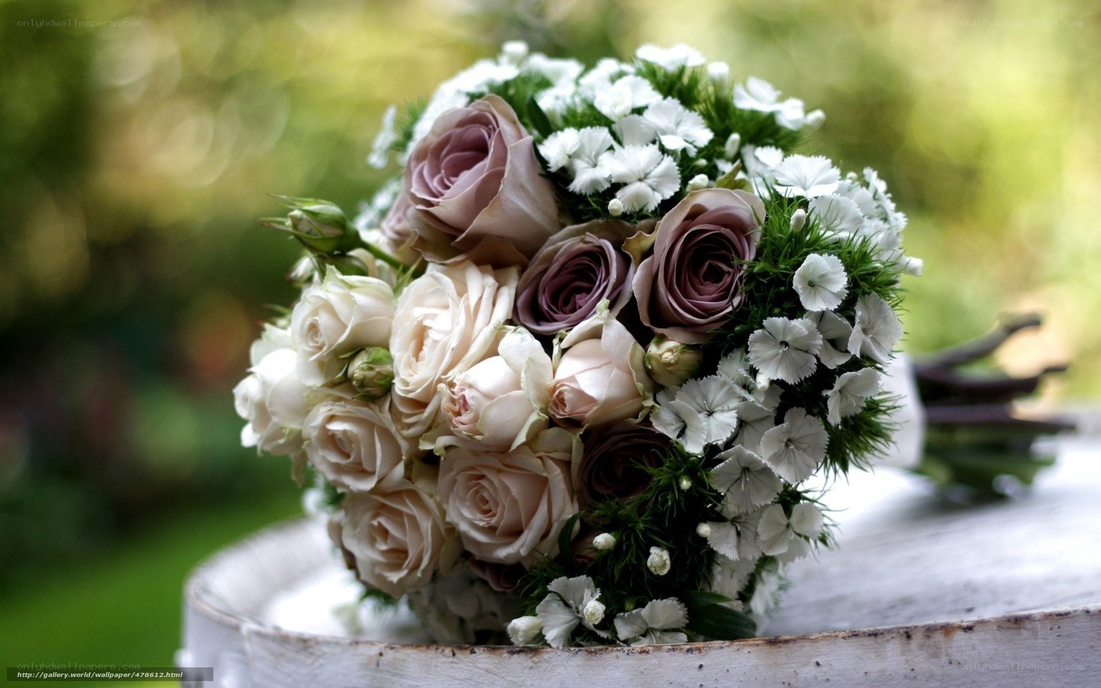 wedding bouquet with roses