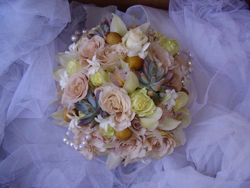 Wedding Bouquet with Succulents