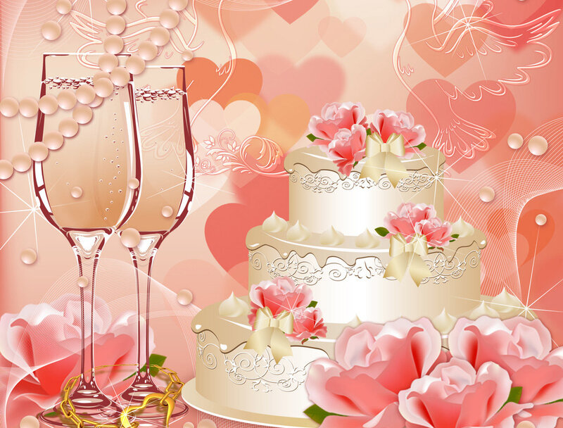Wedding Cake and Champagne
