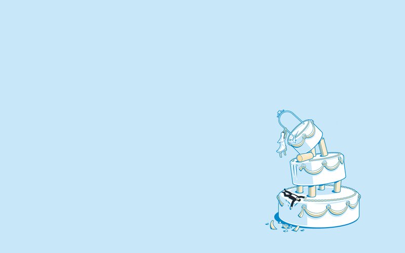 Wedding Cake Disaster — Light Blue