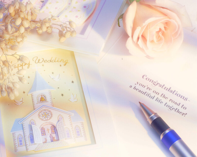 Wedding Card and Rose