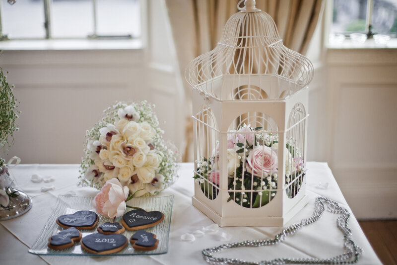 Wedding Cookies and Bouquet