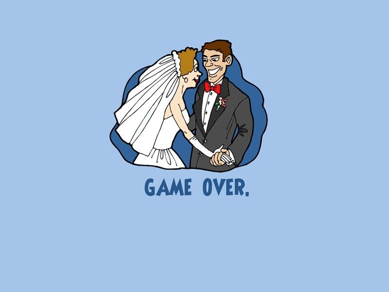 Wedding couple game over