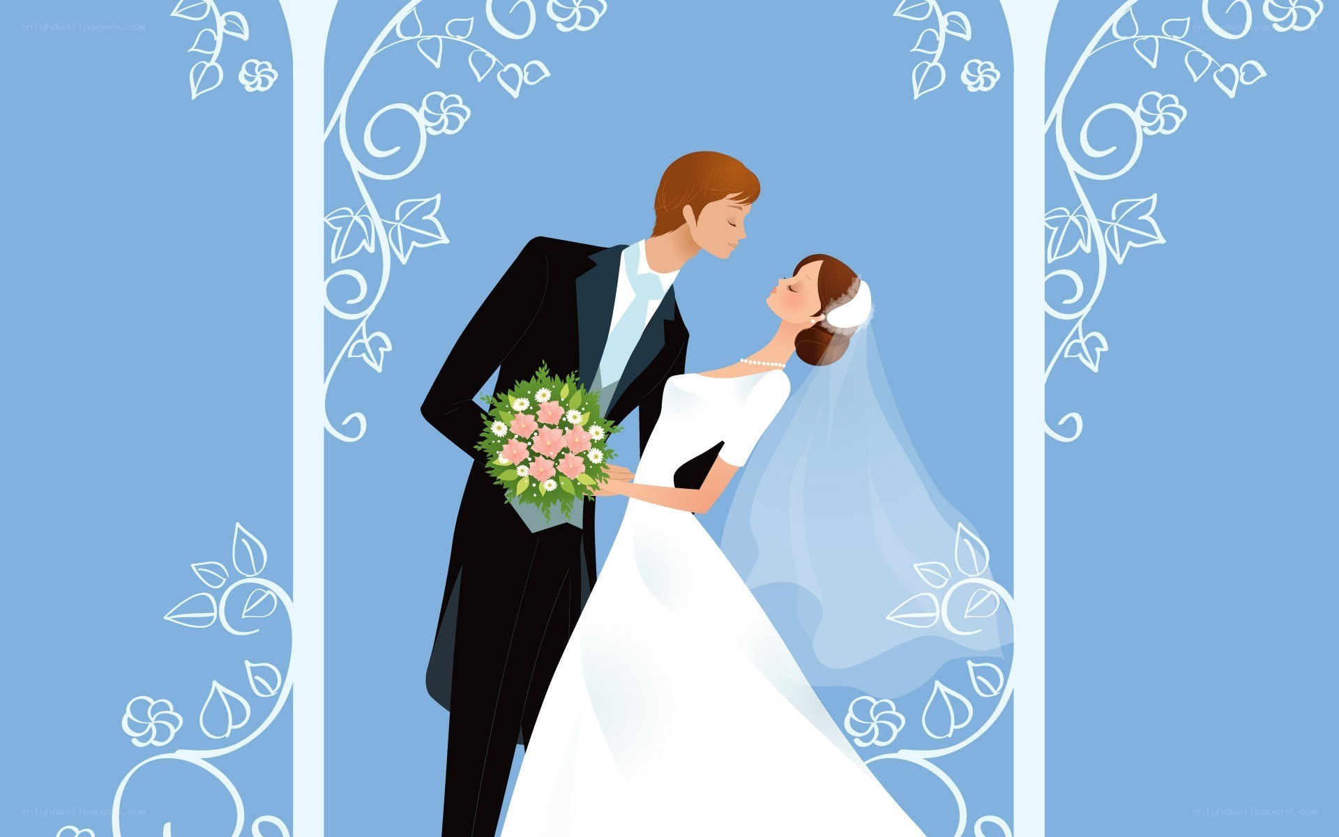 wedding couple illustration
