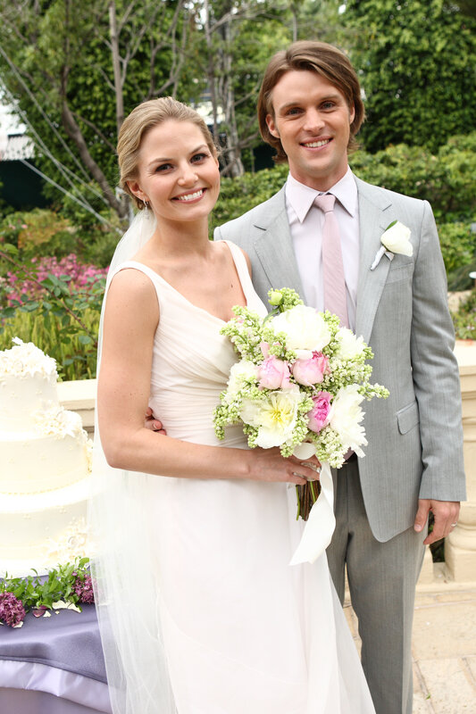 Wedding couple smiling
