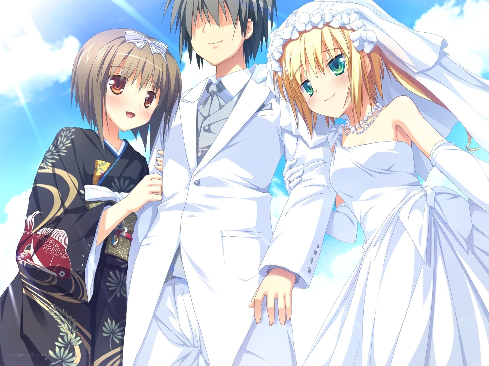 Wedding day with friends