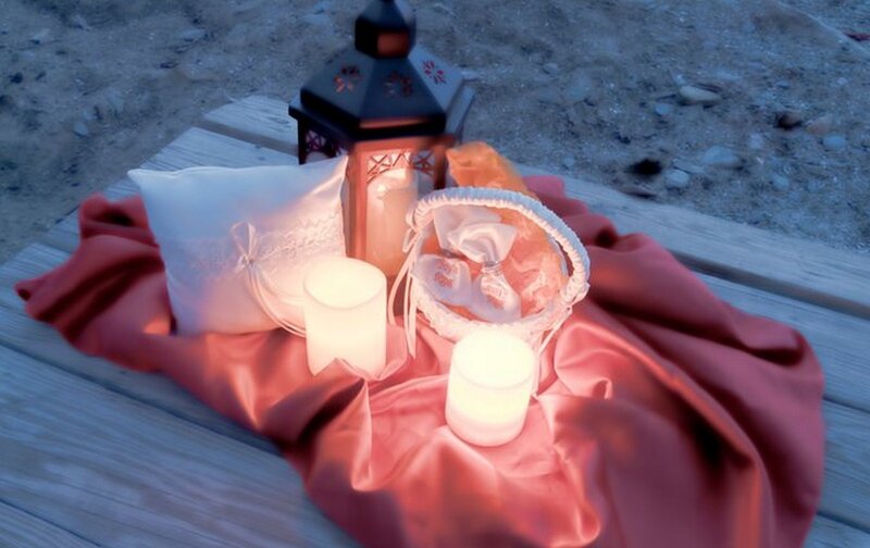 Wedding Decor on Bench