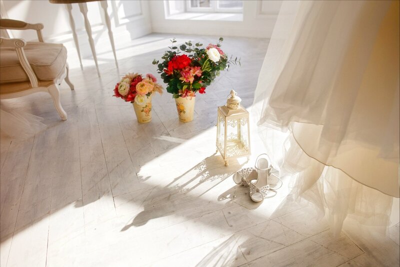 Wedding Dress and Shoes