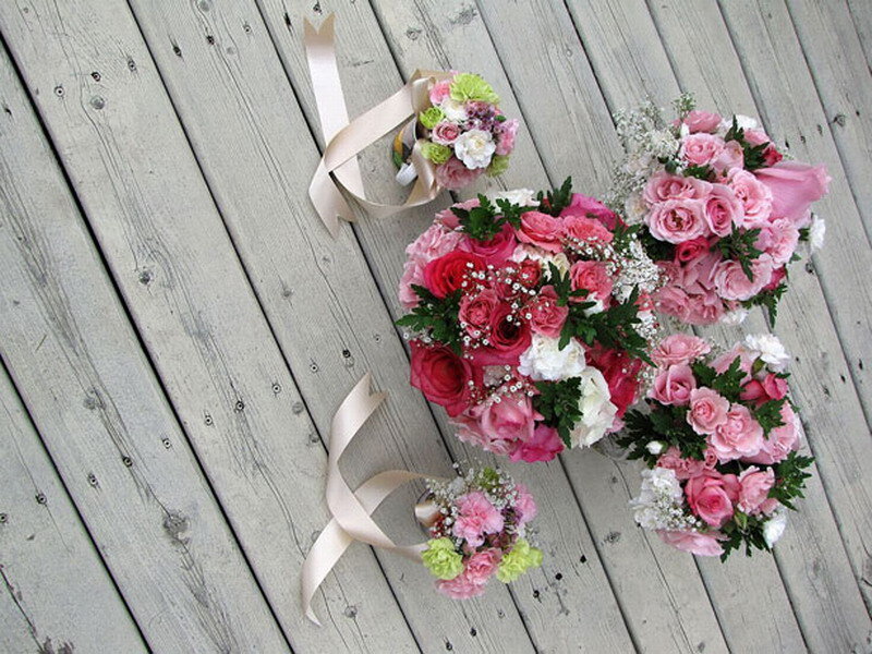 Wedding Flower Bouquets — Pink
