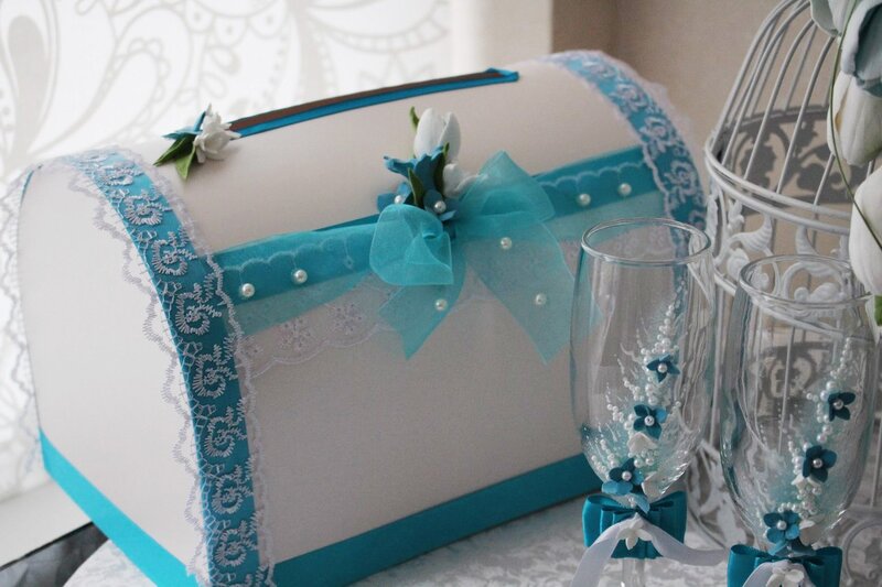 Wedding Gift Box and Glasses