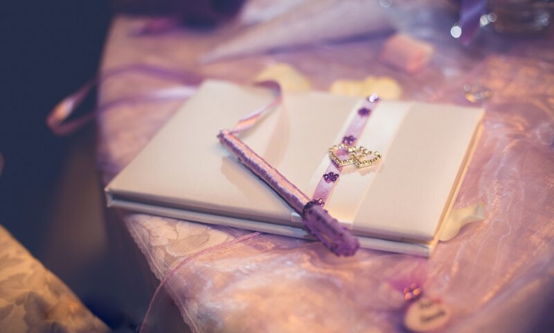 Wedding Guest Book — Purple