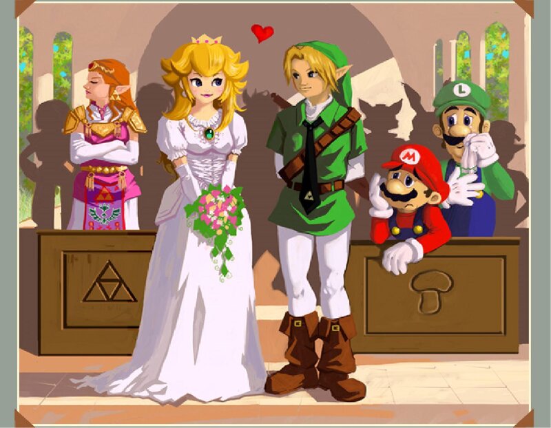 Wedding of Princess Peach and Link