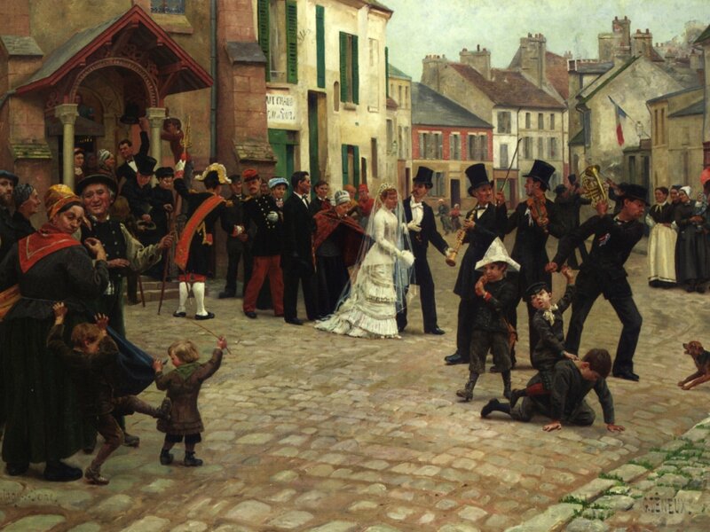 Wedding Procession in Street