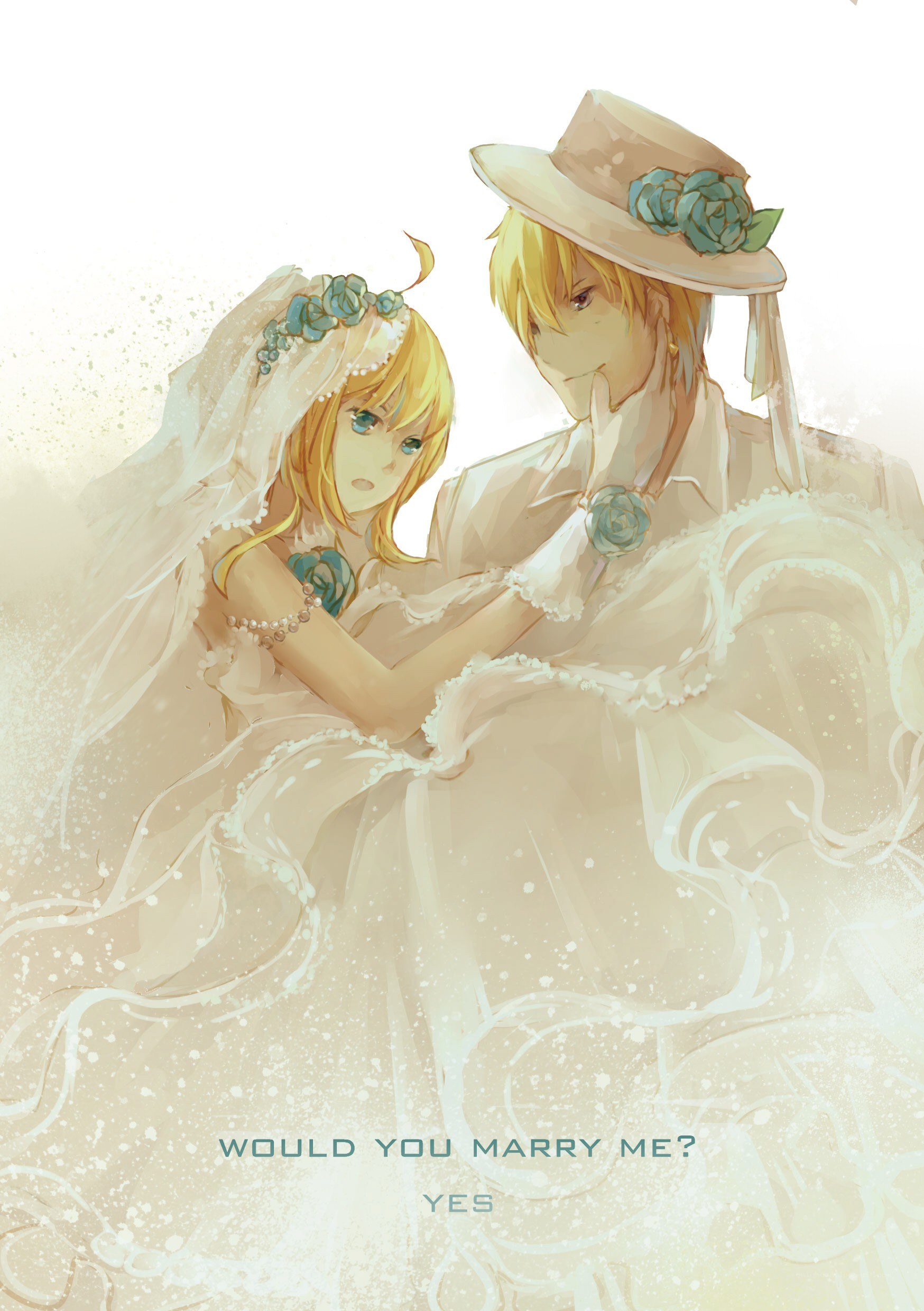 Wedding proposal art