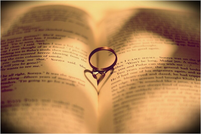 Wedding Ring on Book — Brown