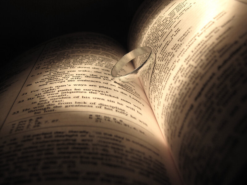 Wedding Ring on Book