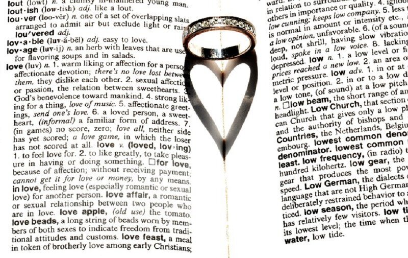 Wedding Ring on Dictionary