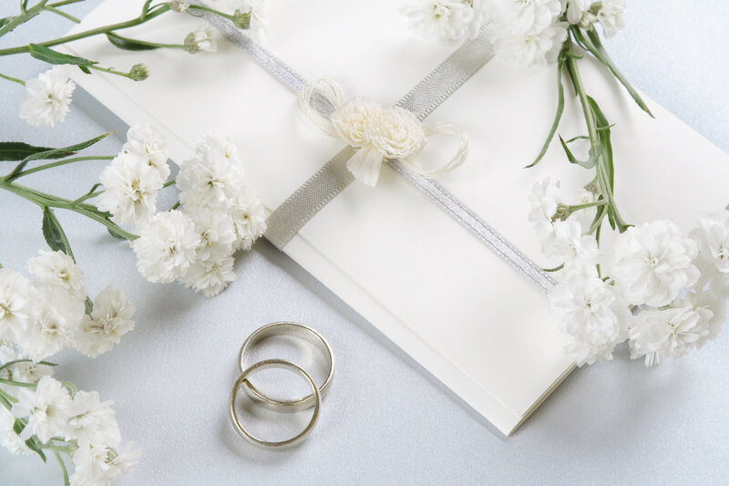 Wedding Rings and Invitation