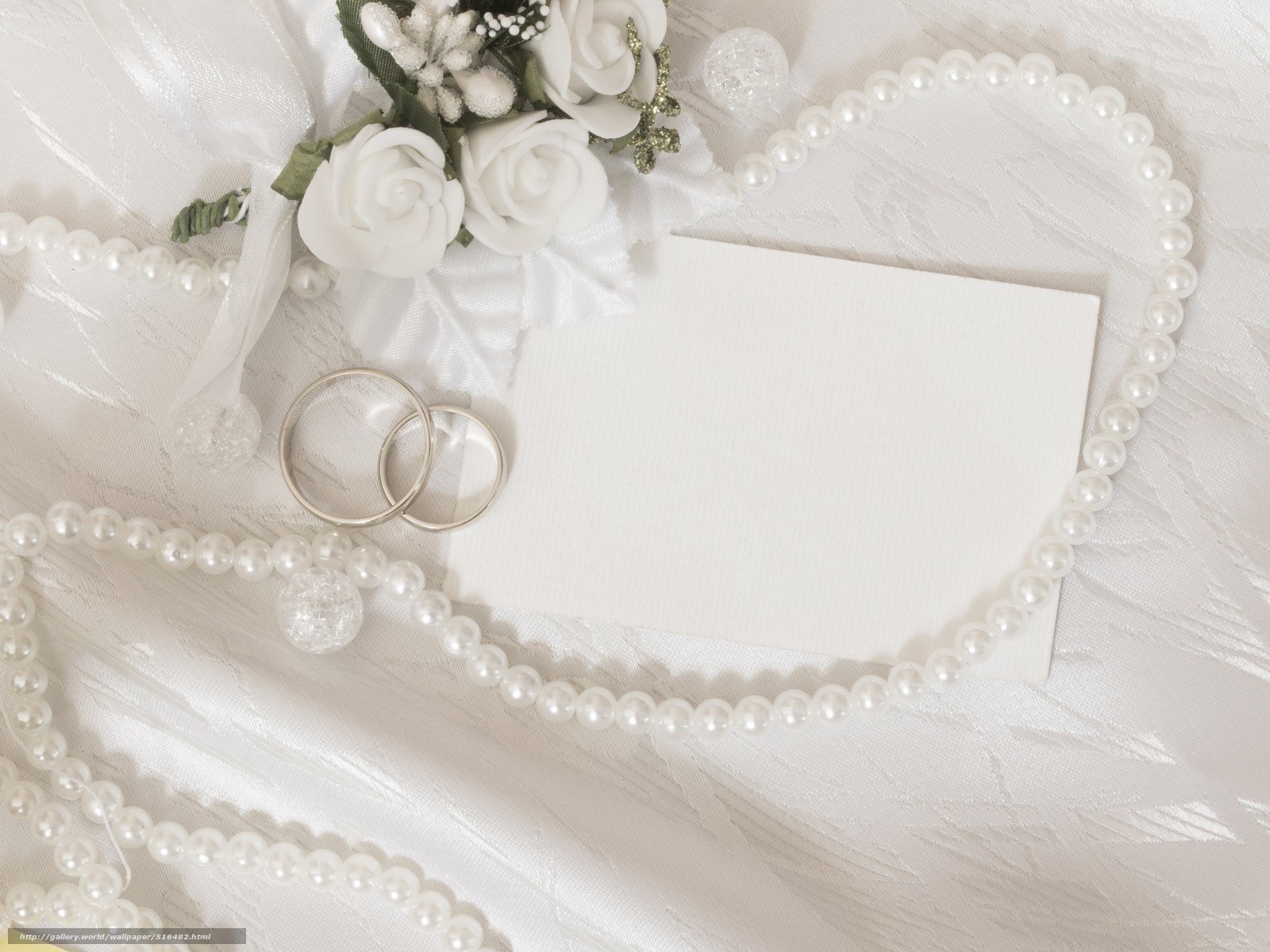 Wedding rings and pearls