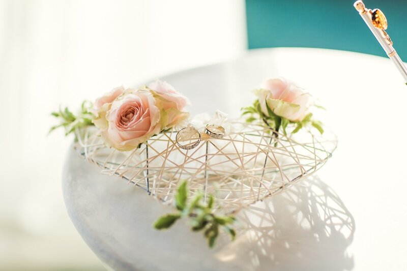 Wedding Rings in Basket
