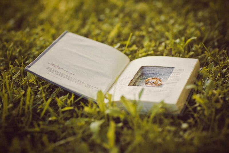Wedding Rings in Book