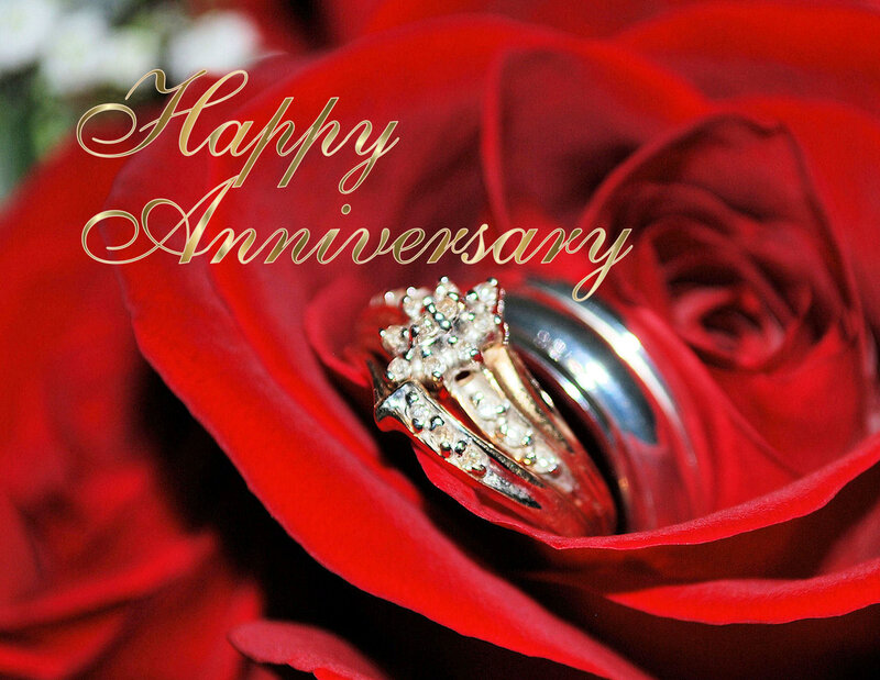 Wedding Rings in Rose — Red