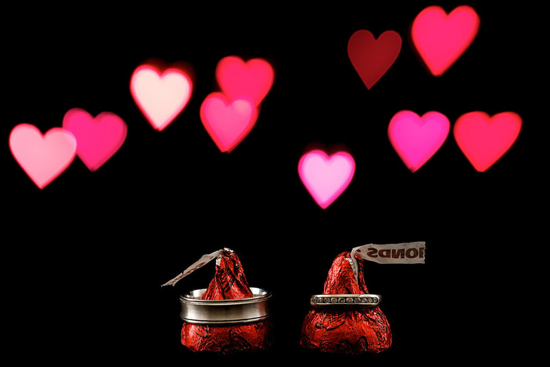 Wedding Rings on Candies
